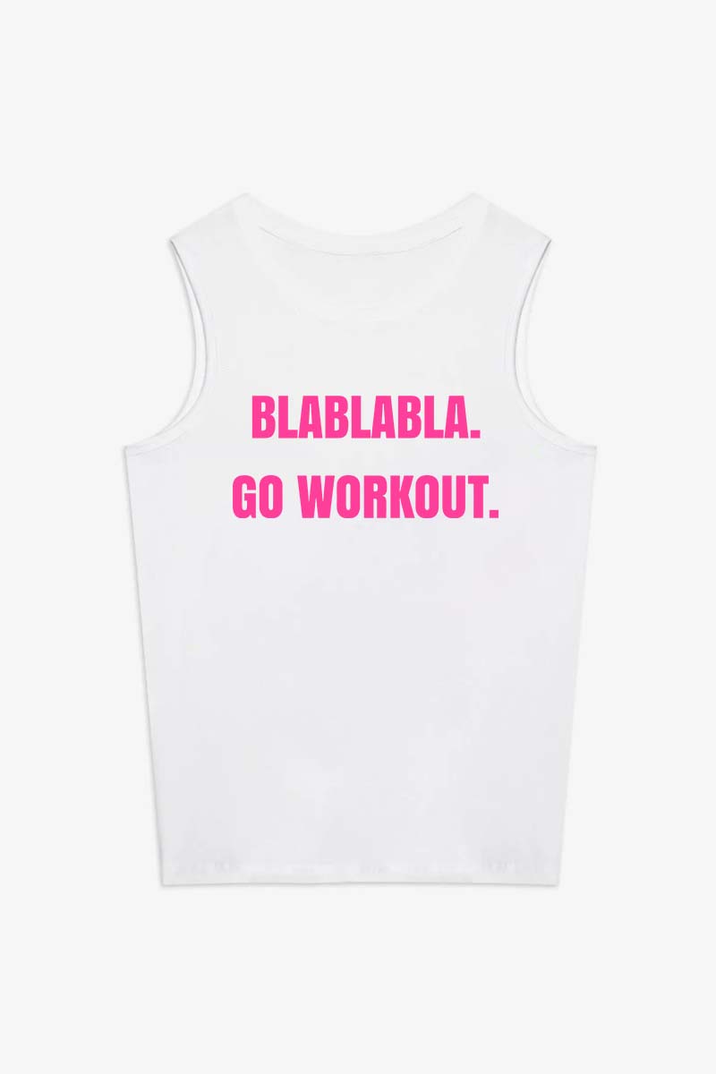 Blablabla Go Workout Printed Women's Vest-traneing