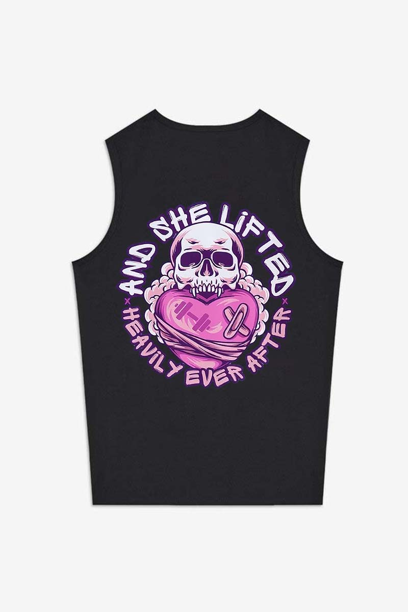 And She Lifted Heavily Ever After Printed Women's Vest-traneing