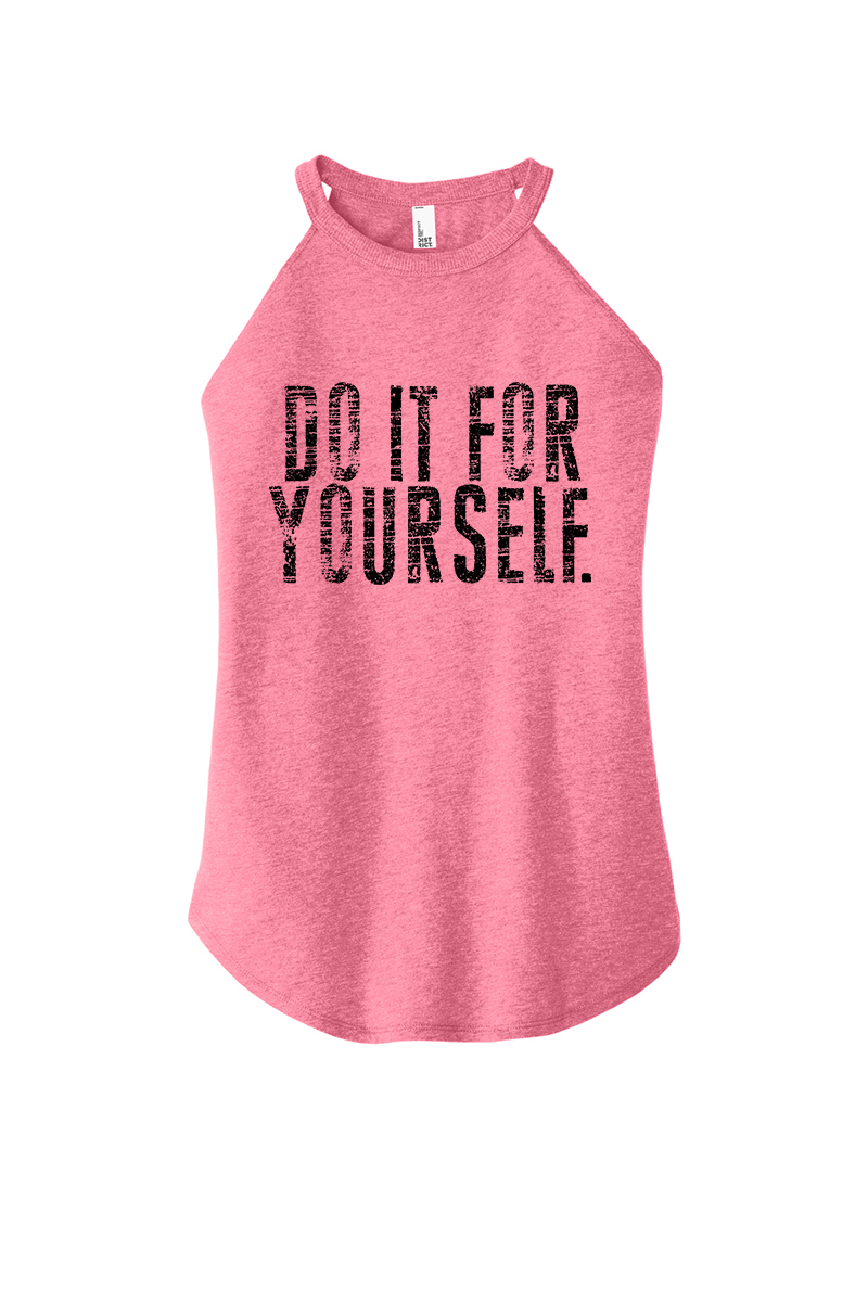 Do It For Yourself Printed Women's Yoga Tank Tops Image - 1