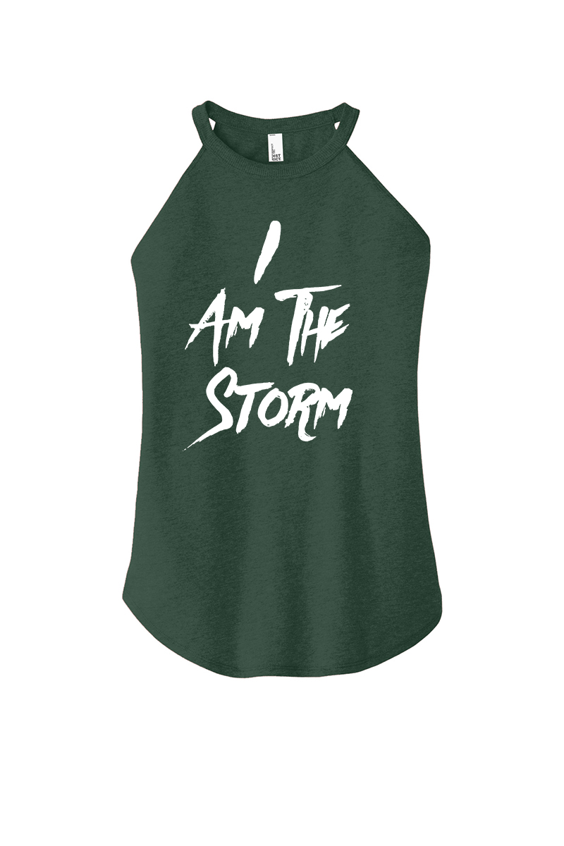 I Am The Storm Printed Women's Yoga Tank Tops Image - 3
