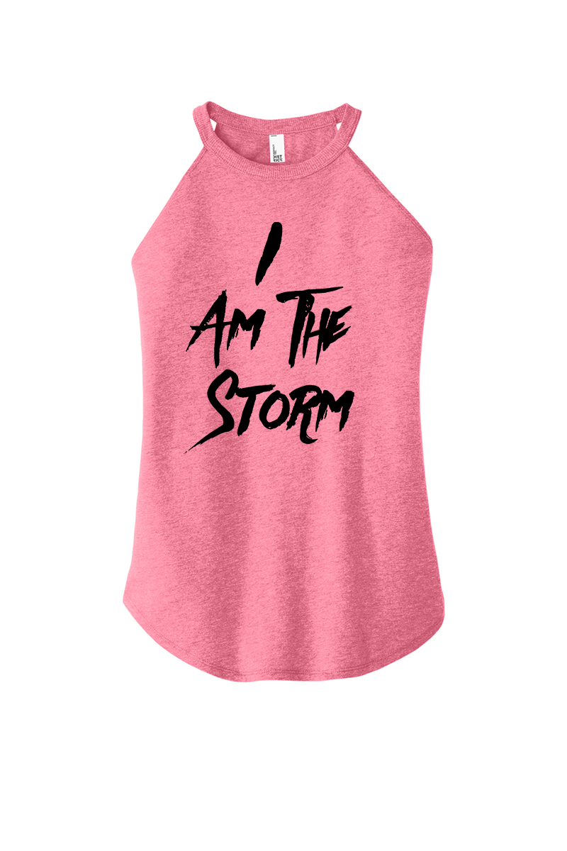 I Am The Storm Printed Women's Yoga Tank Tops Image - 4