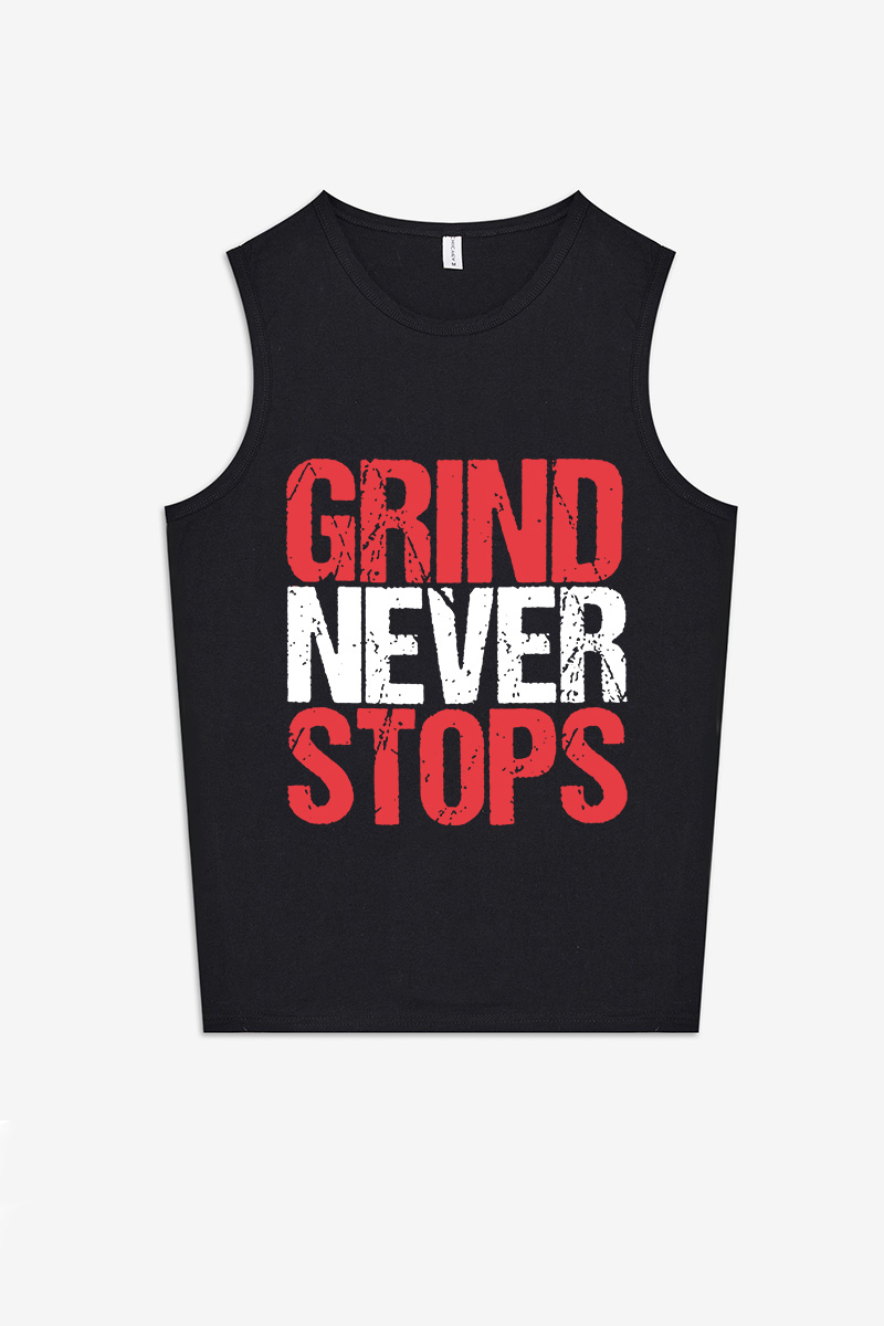 Grind Never Stops Printed Women's Vest-traneing