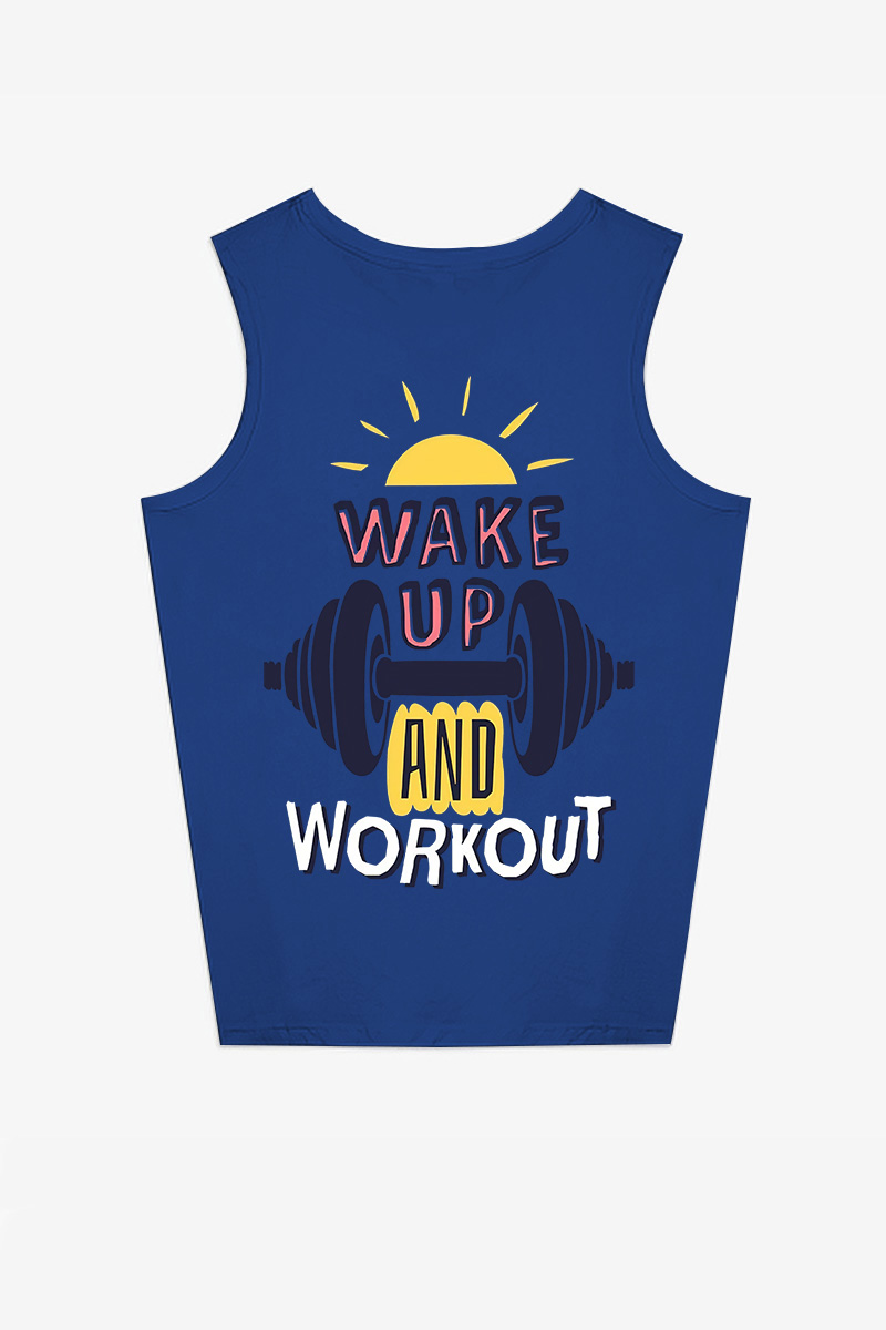 Wake Up And Workout Printed Women's Vest-traneing