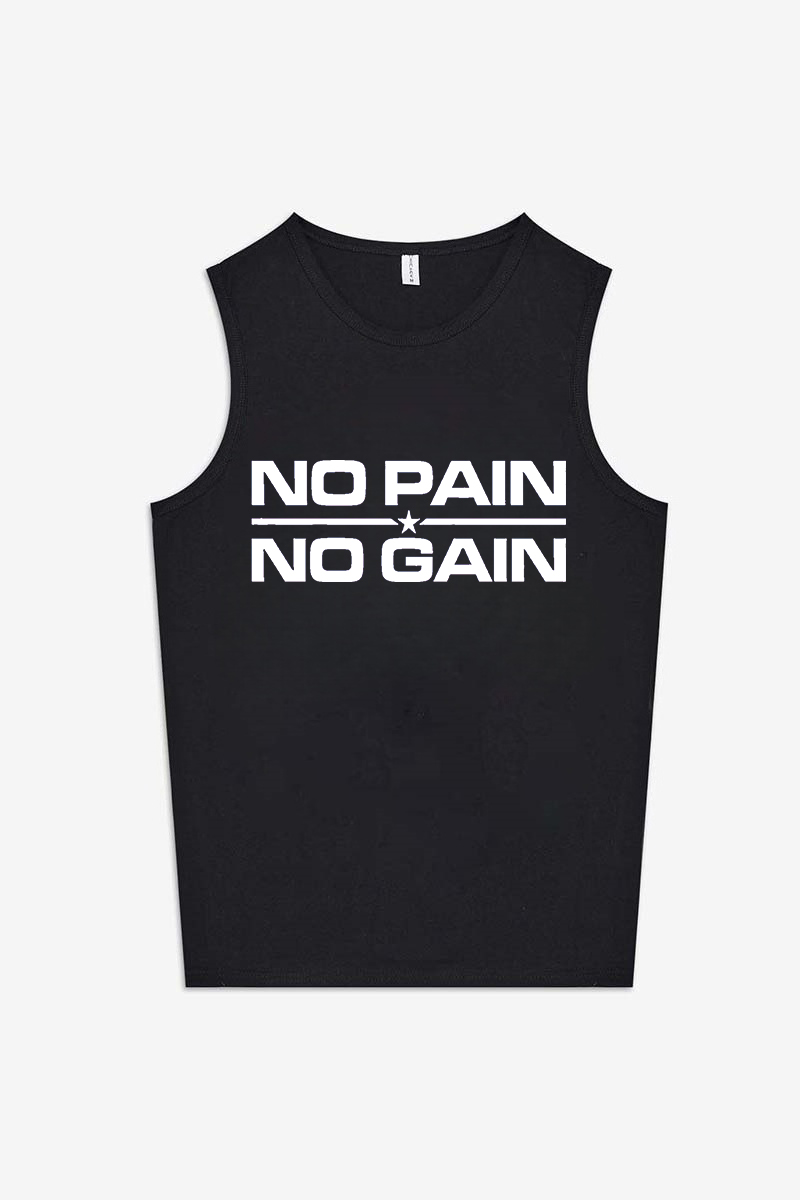 No Pain No Gain Printed Women's Vest-traneing