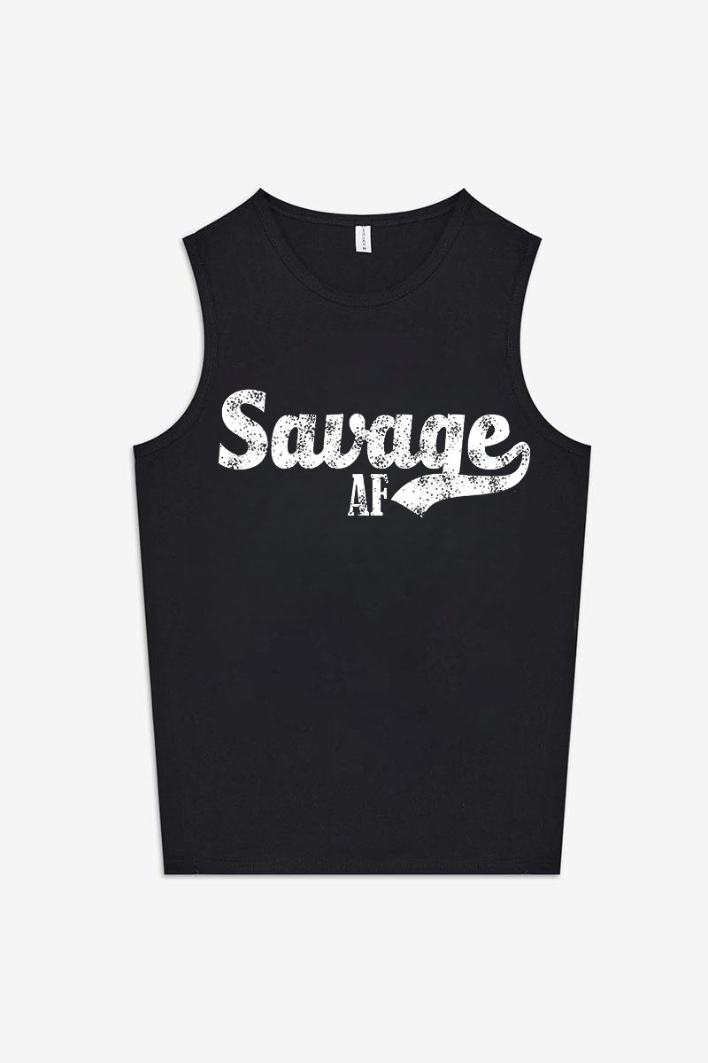 Savage Af Printed Women's Vest-traneing