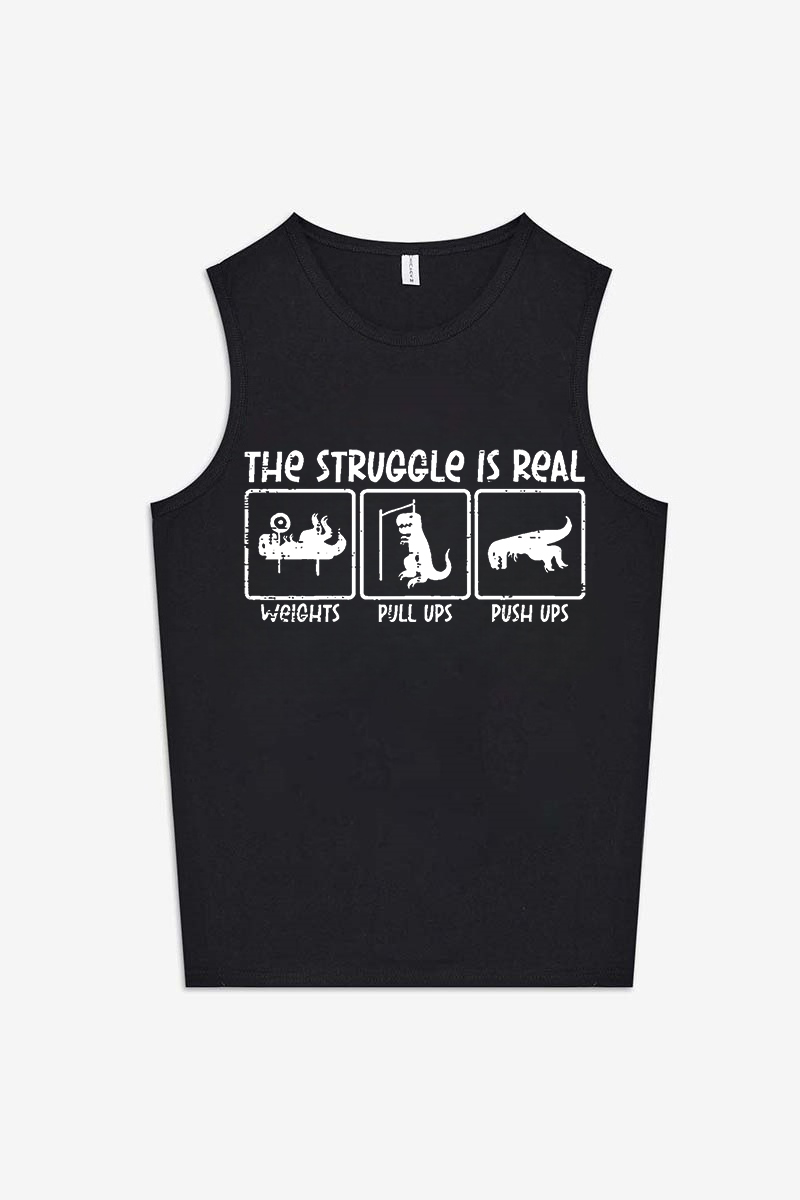 The Struggle Is Real Printed Women's Vest-traneing