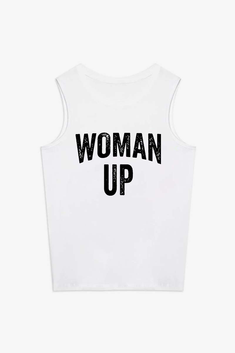 Woman Up Printed Women's Vest-traneing
