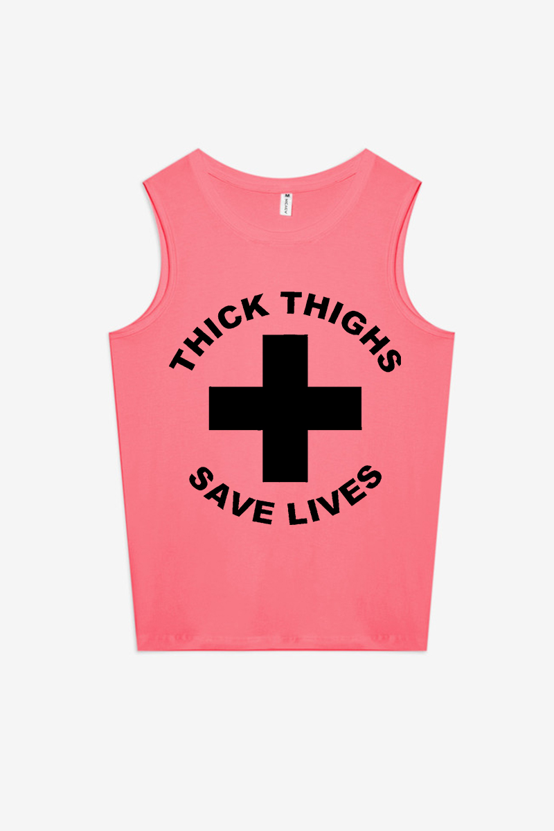 Thick Thighs Save Lives Printed Women's Vest Image - 1