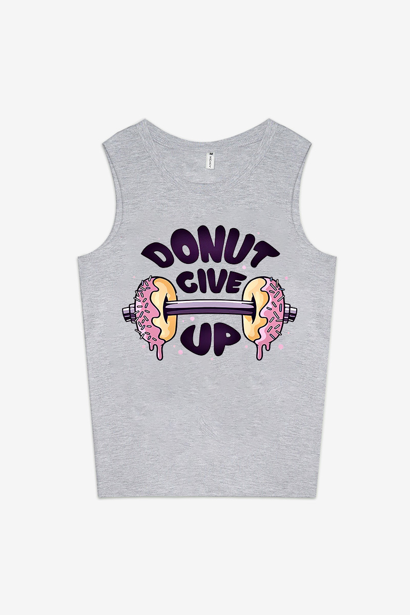 Donut Give Up Printed Women's Vest-traneing