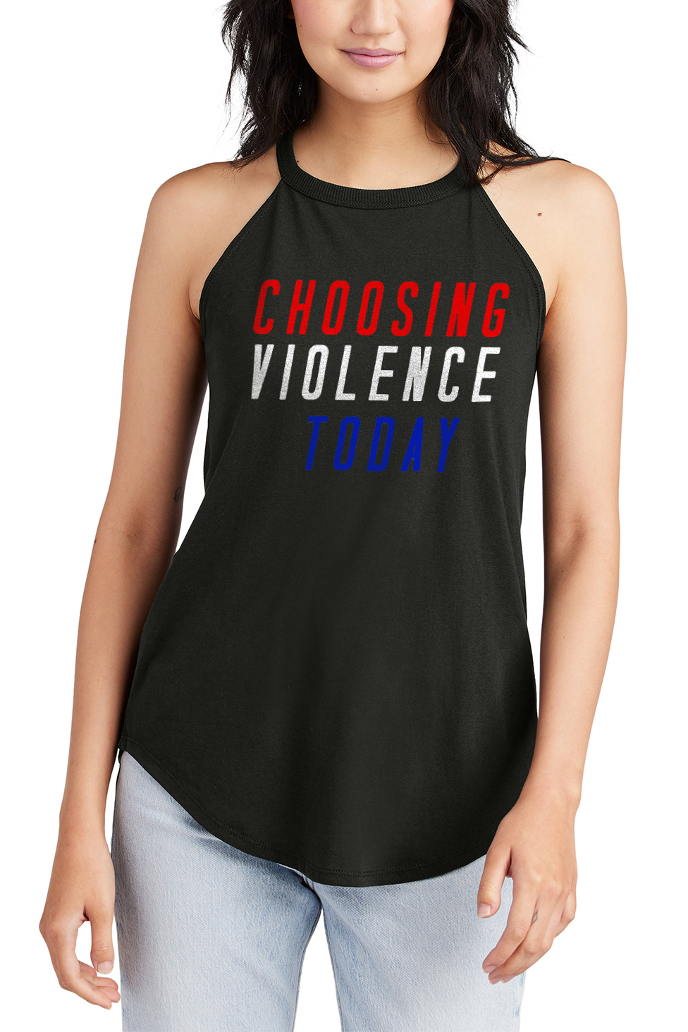 Choosing Violence Today Printed Women's Yoga Tank Tops-traneing