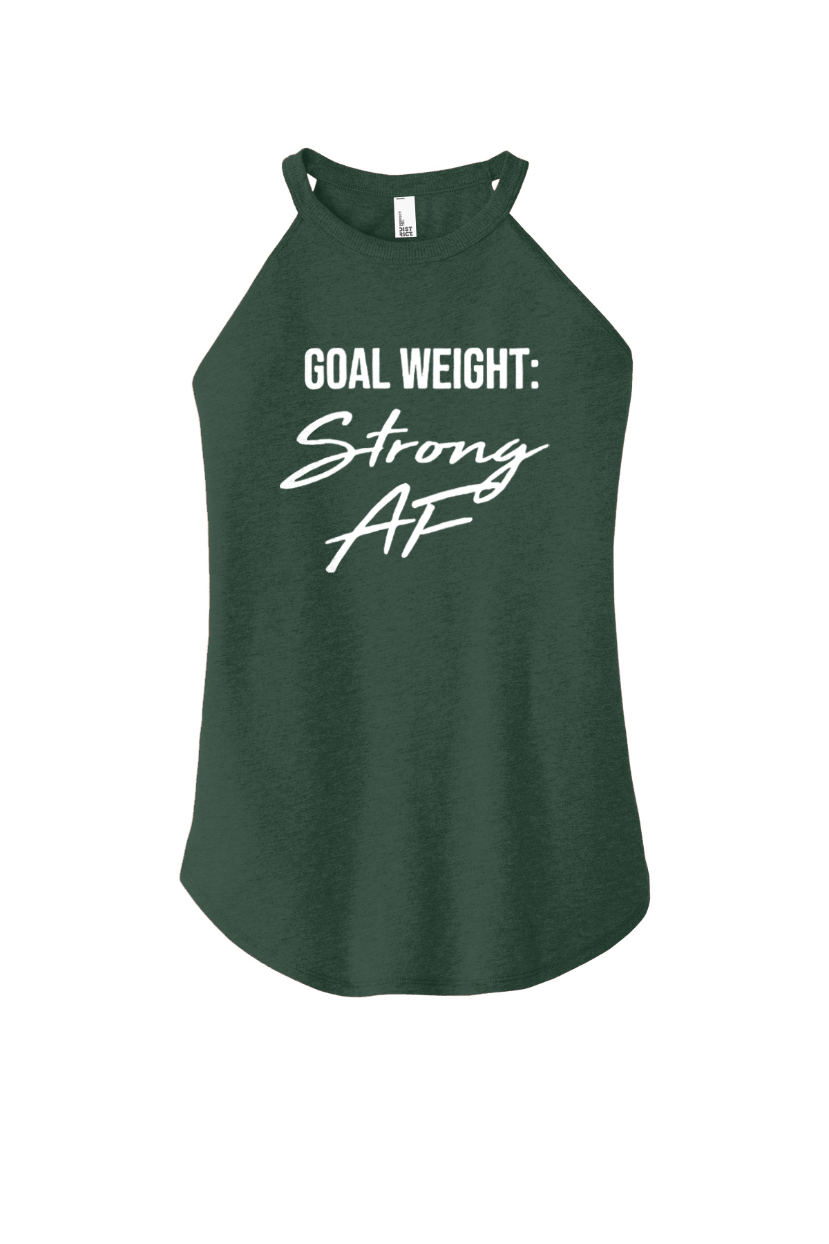 Goal Weight: Strong Af Printed Women's Yoga Tank Tops-traneing