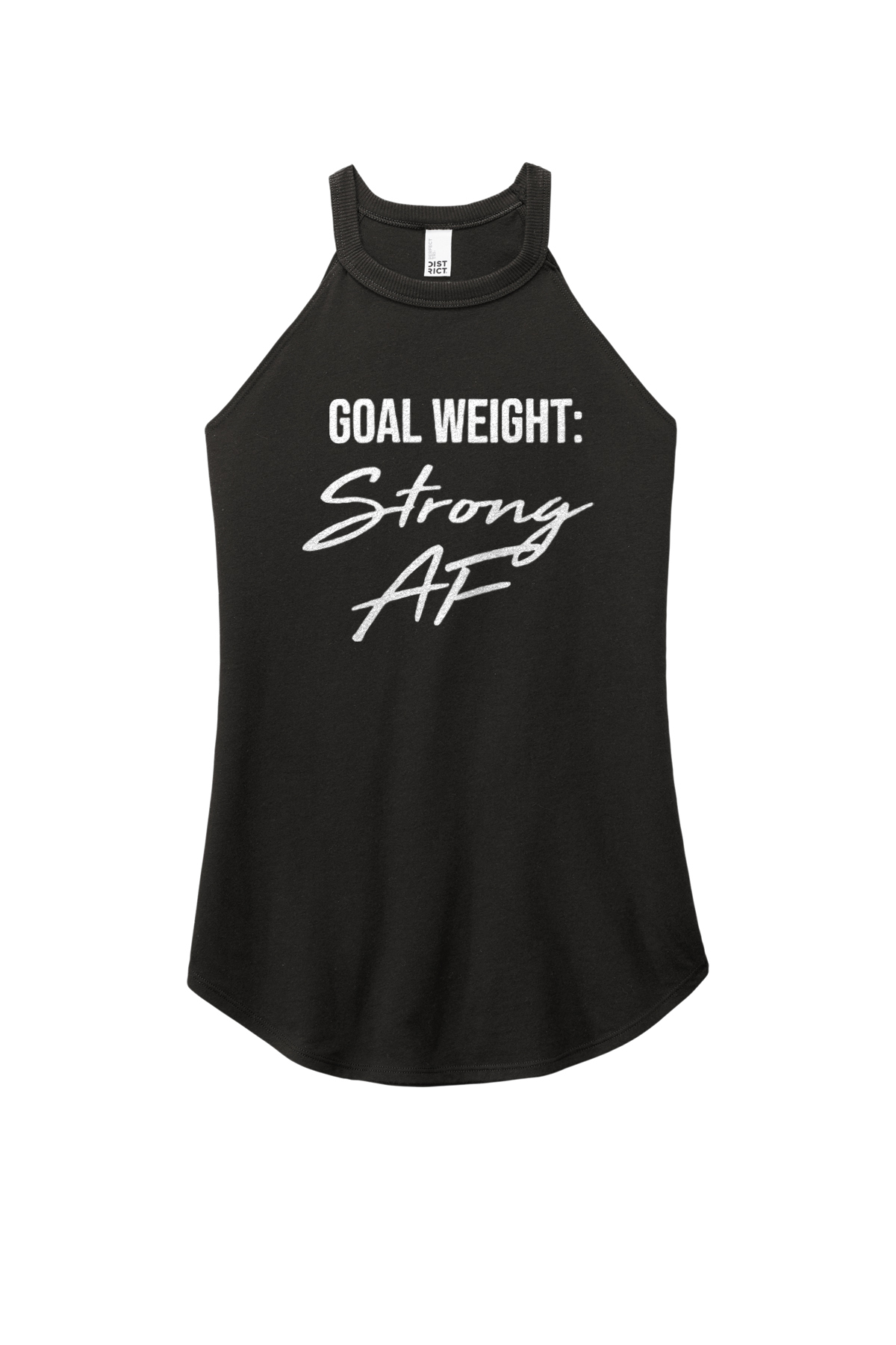 Goal Weight: Strong Af Printed Women's Yoga Tank Tops-traneing