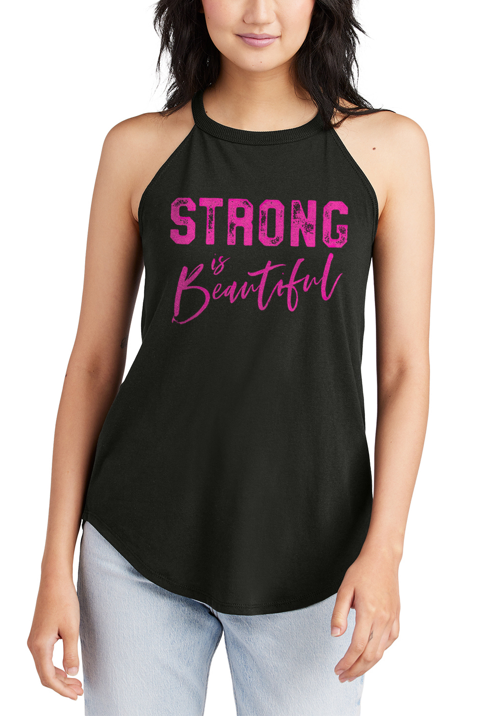 Strong Is Beautiful Printed Women's Yoga Tank Tops-traneing