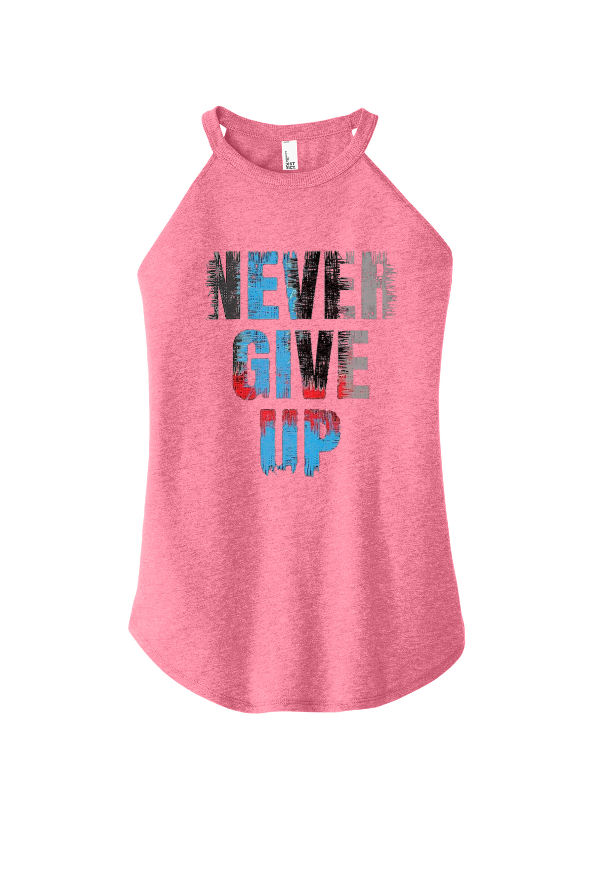 Never Give Up Printed Women's Yoga Tank Tops-traneing