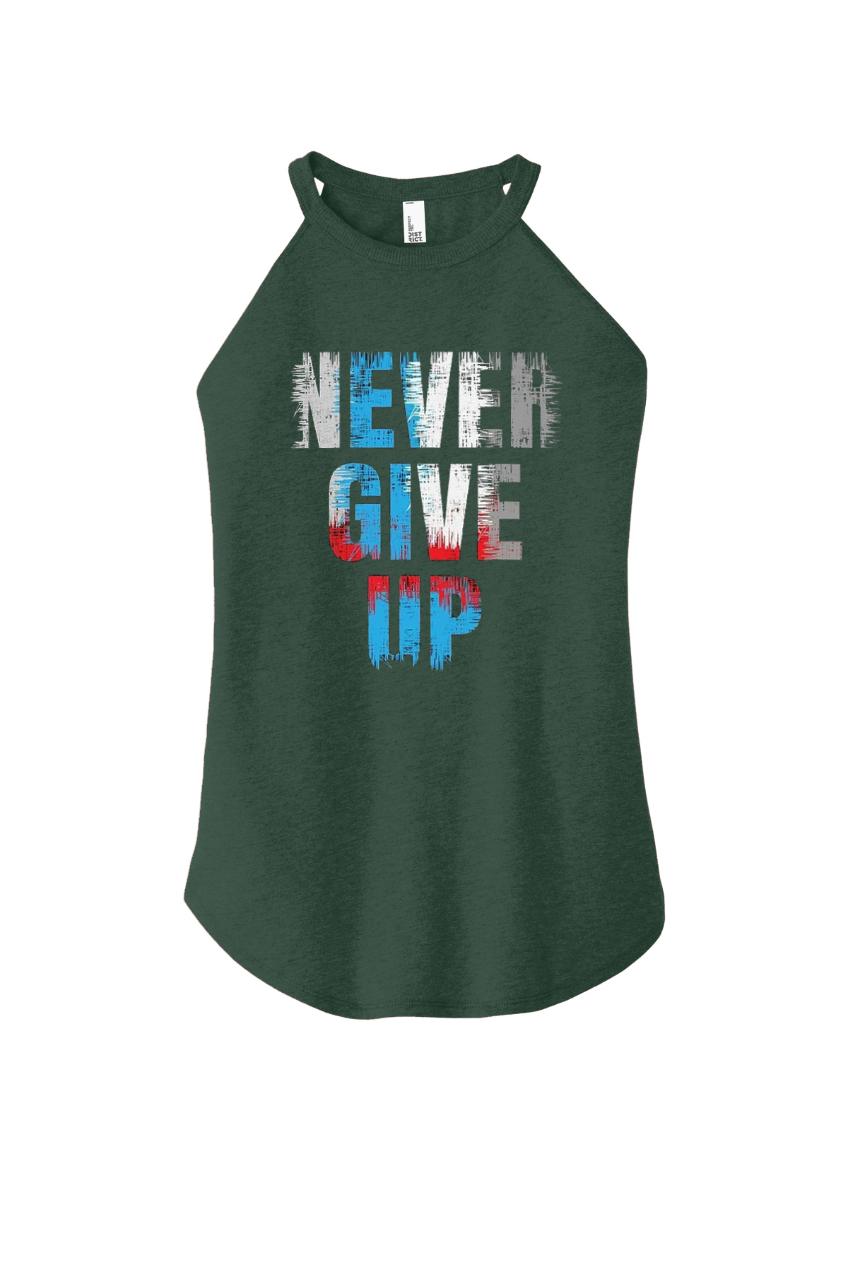 Never Give Up Printed Women's Yoga Tank Tops-traneing