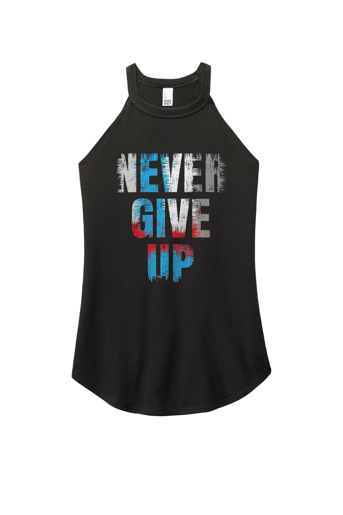 Never Give Up Printed Women's Yoga Tank Tops-traneing