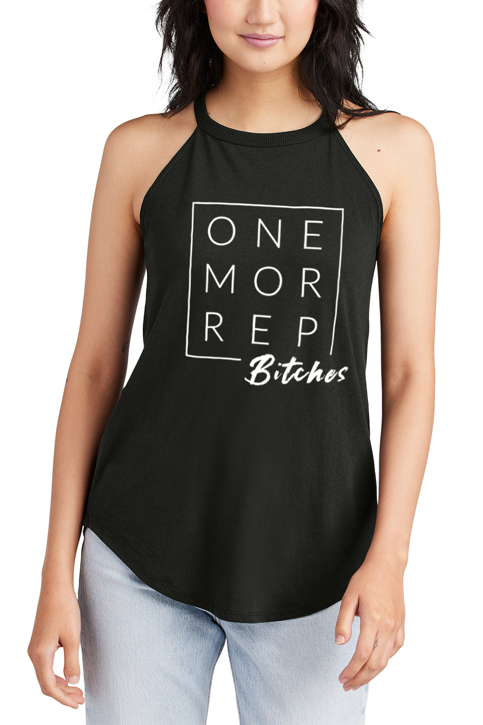 One More Rep Bitches Printed Women's Yoga Tank Tops Image - 4