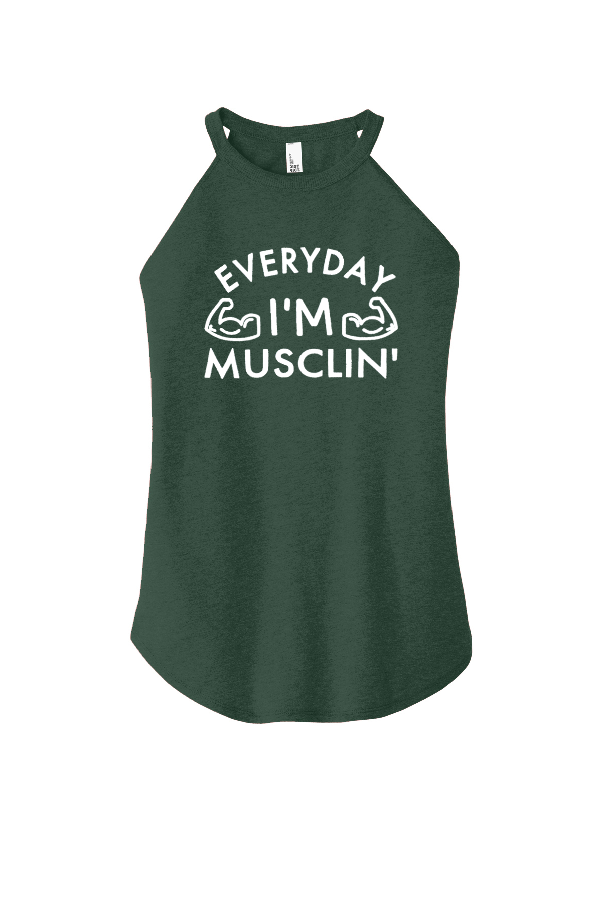 Everyday I'm Musclin' Printed Women's Yoga Tank Tops-traneing