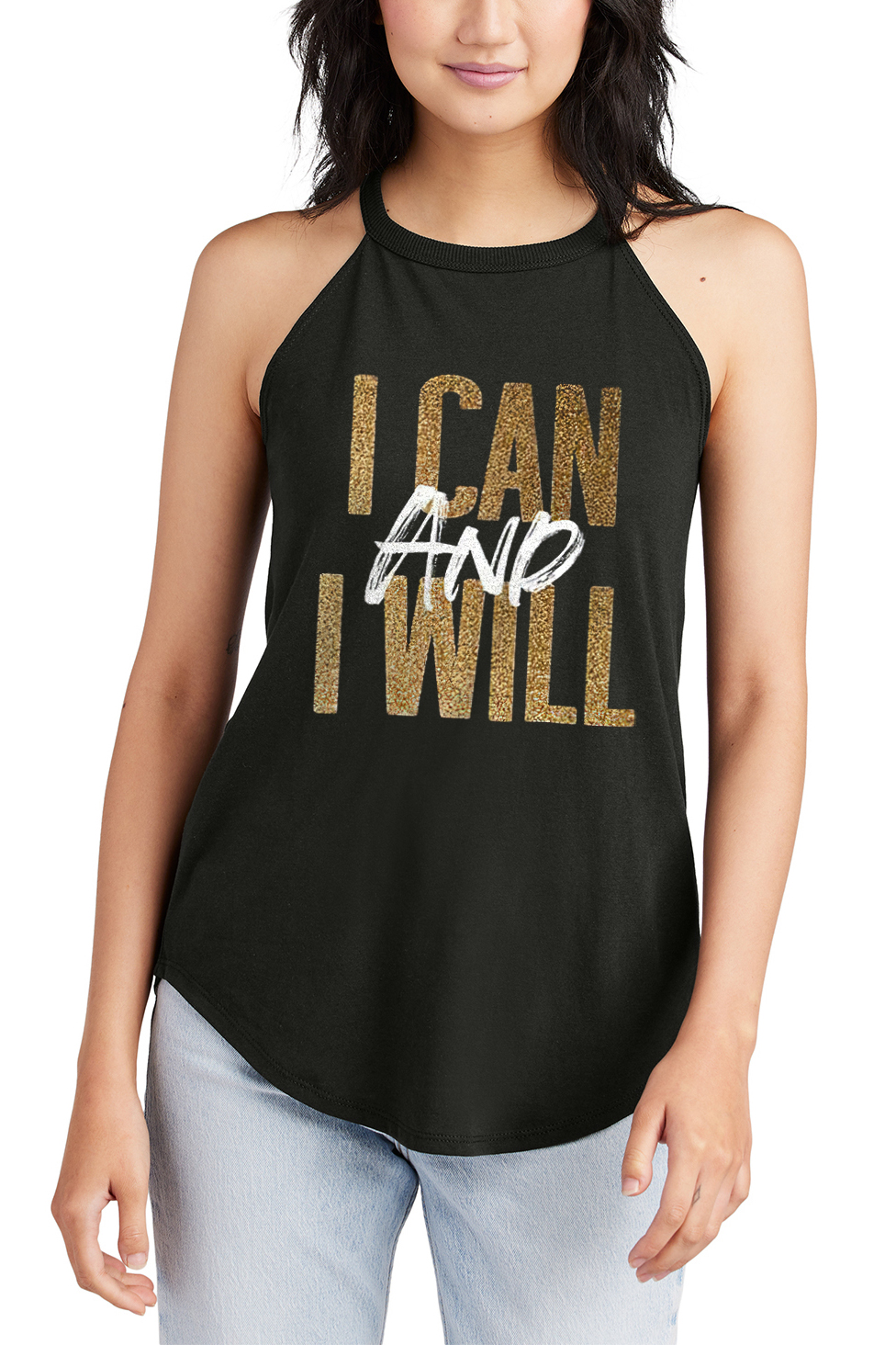 I Can And I Will Printed Women's Yoga Tank Tops-traneing