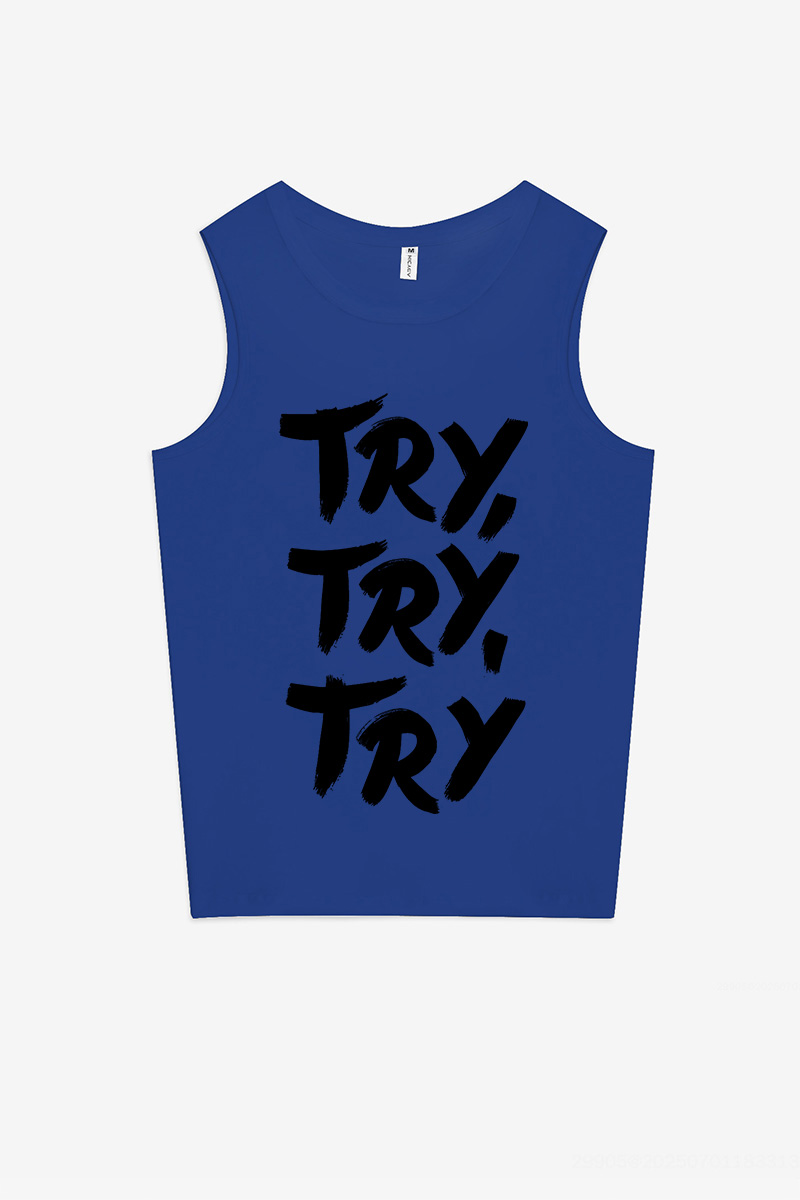 Try, Try, Try Printed Women's Vest-traneing