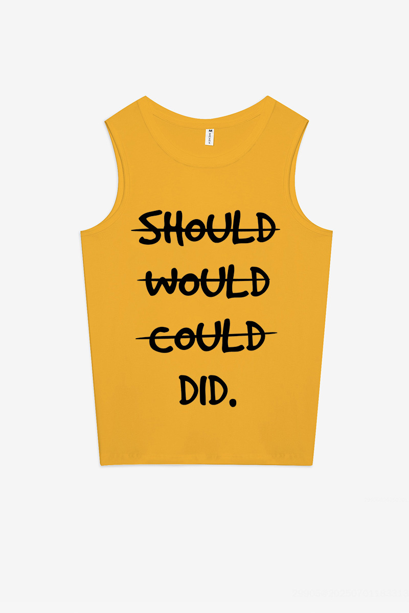 Should Would Could Did Printed Women's Vest-traneing