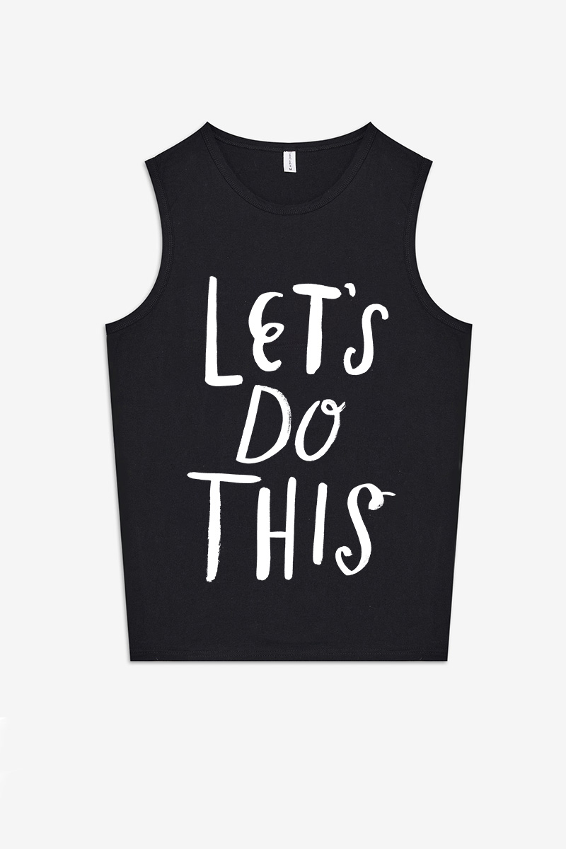 Let's Do This Printed Women's Vest-traneing
