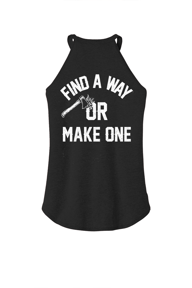 Find A Way Or Make One Printed Women's Yoga Tank Tops-traneing