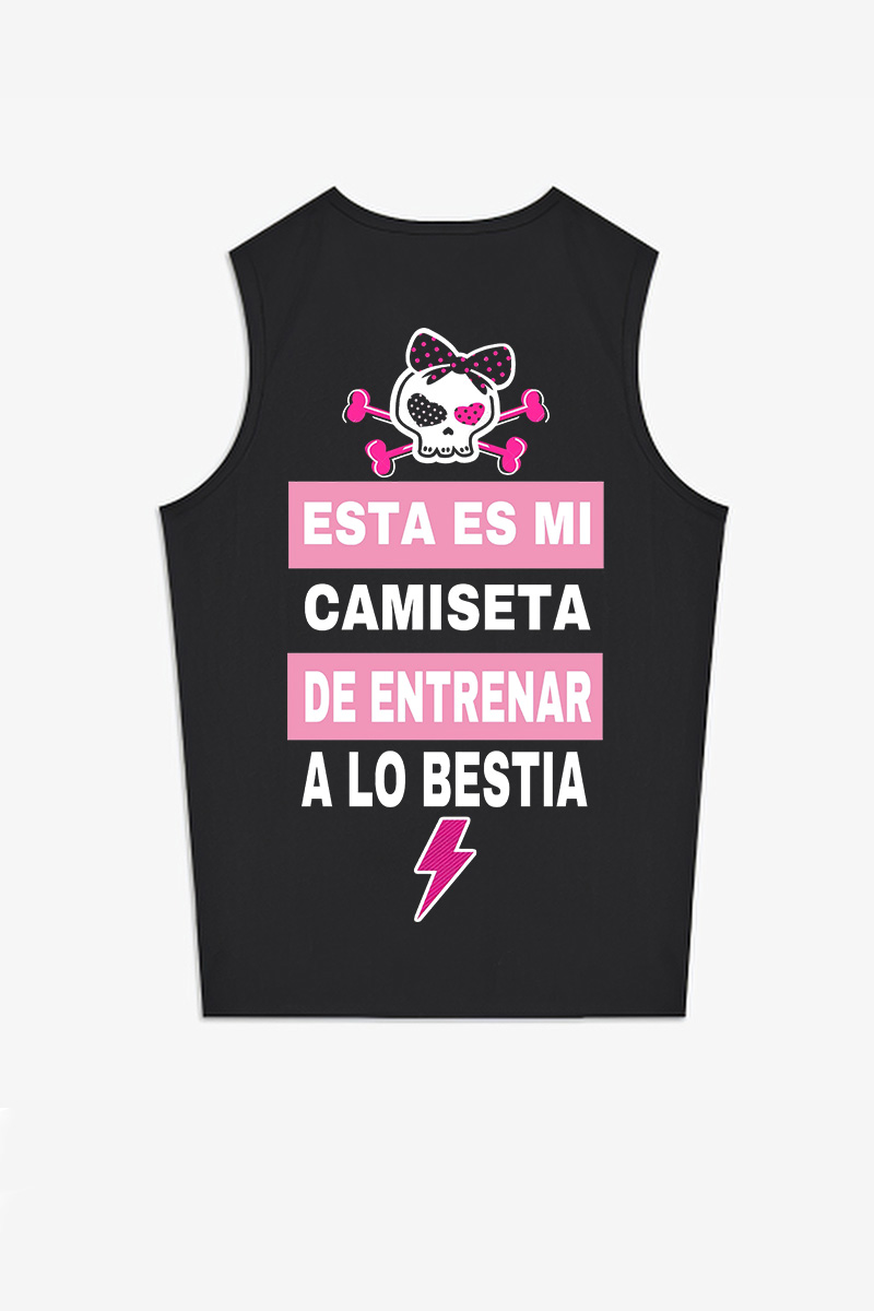 Esta Es Mi Camiseta De Entrenar A Lo Bestia Printed Women's Vest-traneing