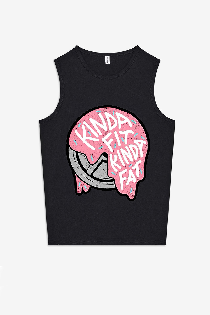 Kinda Fit Kinda Fat Printed Women's Vest-traneing