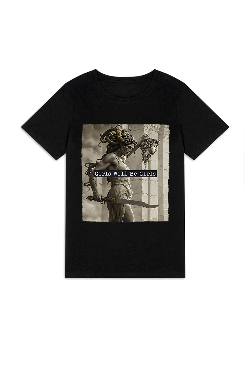 Girls Will Be Girls Print Women's T-shirts-traneing