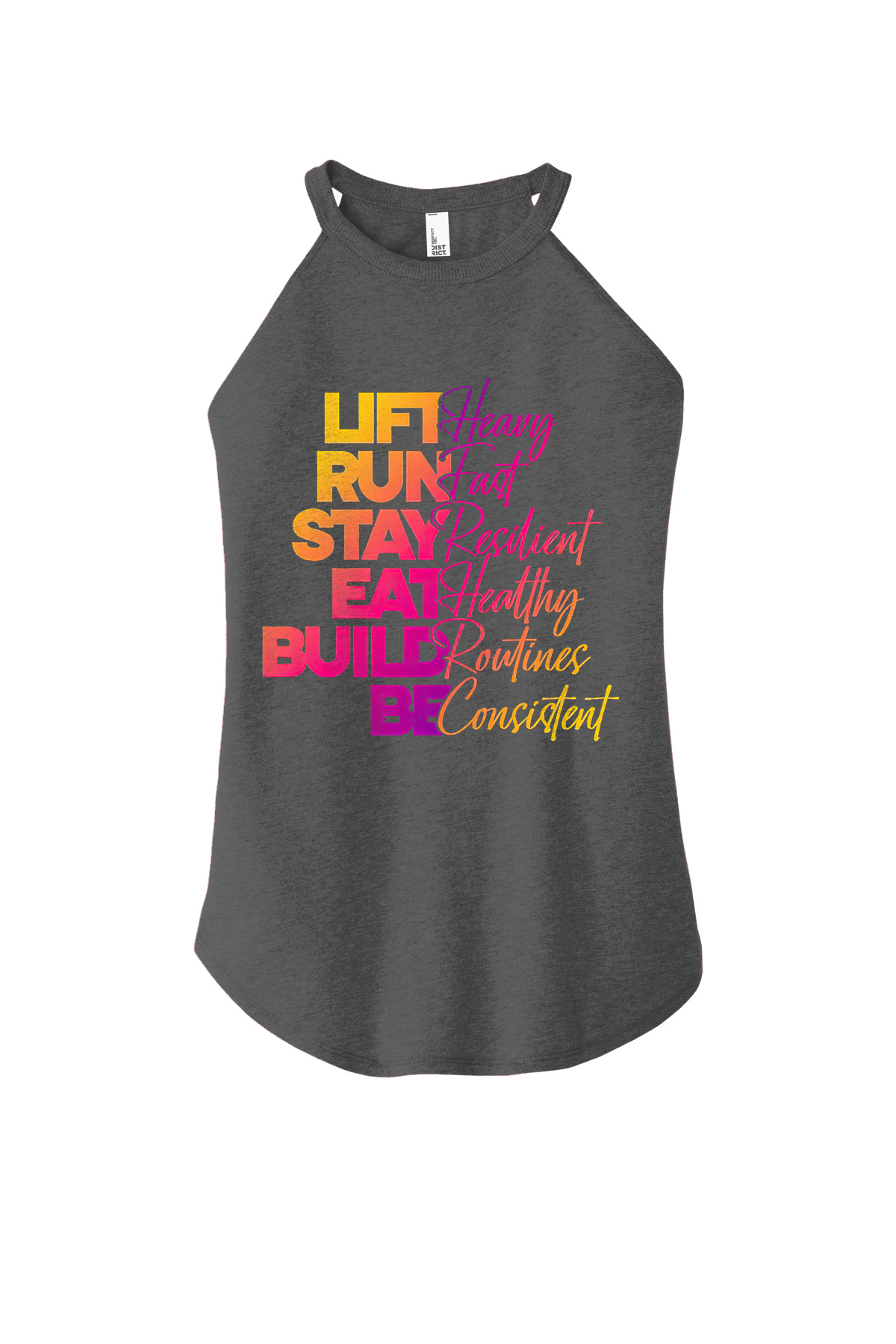 Lift Heavy Run Fast Printed Women's Yoga Tank Tops-traneing