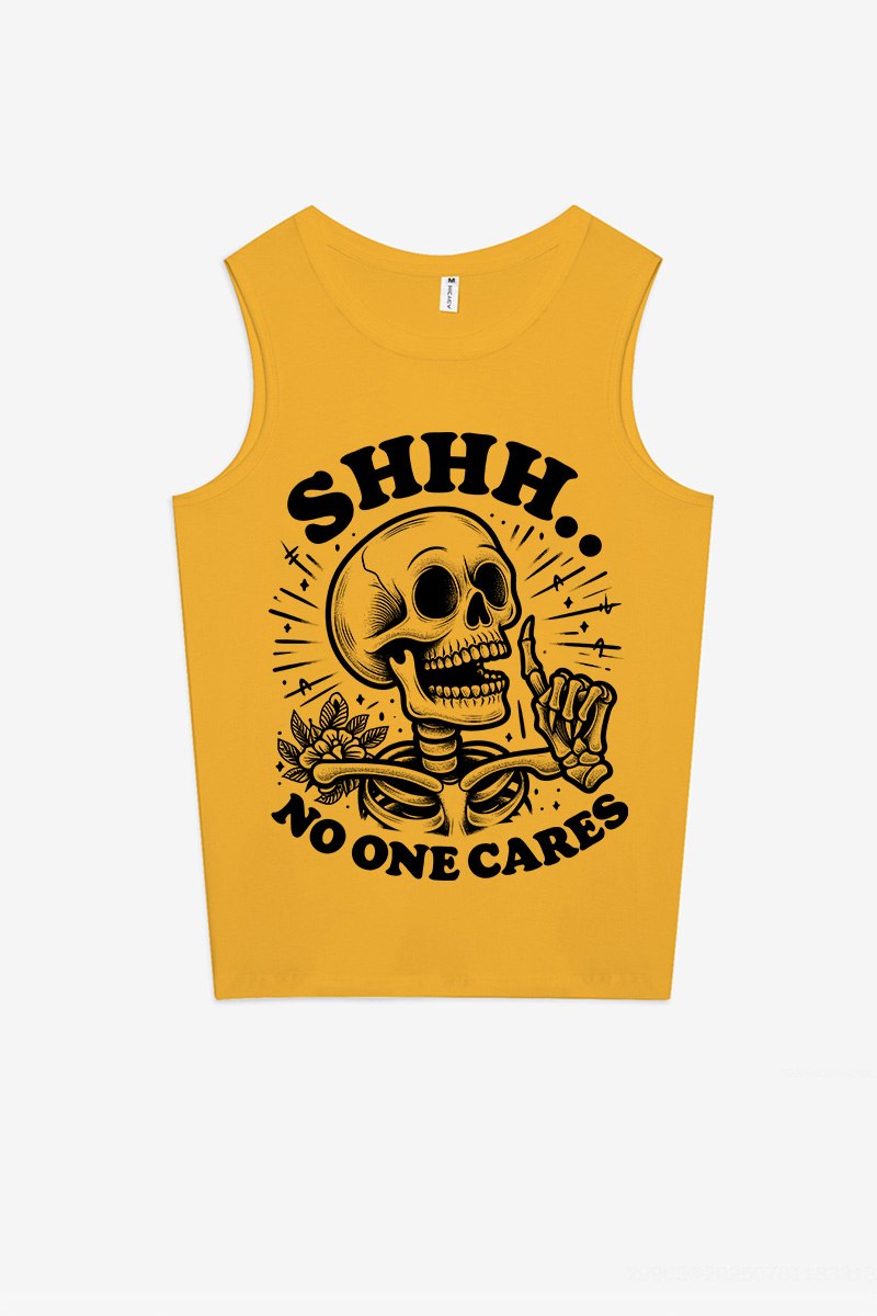 Shhh.. No One Cares Printed Women's Vest-traneing