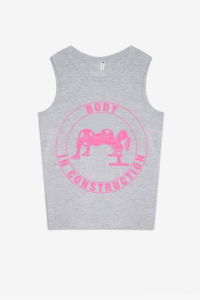Body In Construction Printed Women's Vest-traneing