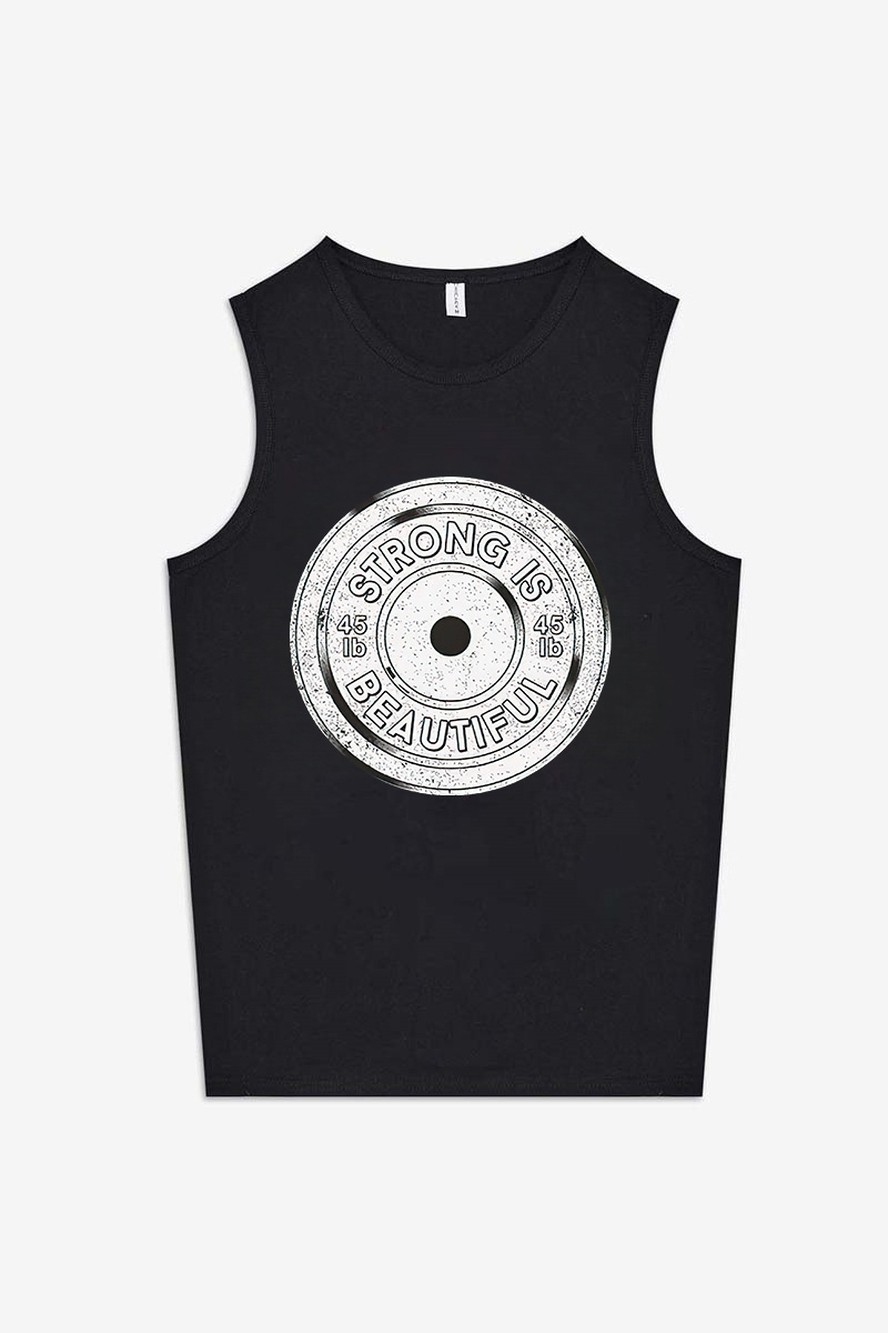 Strong Is Beautiful Printed Women's Vest-traneing
