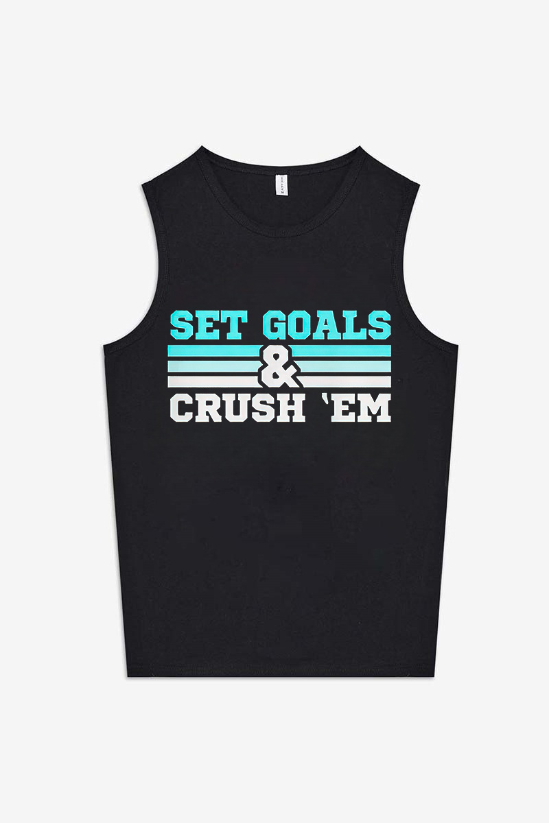Set Goals & Crush 'Em Printed Women's Vest-traneing