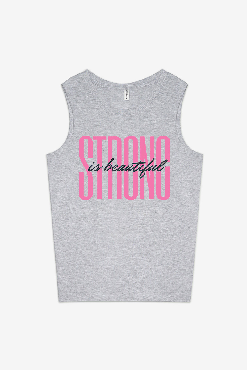 Strong Is Beautiful Printed Women's Vest-traneing