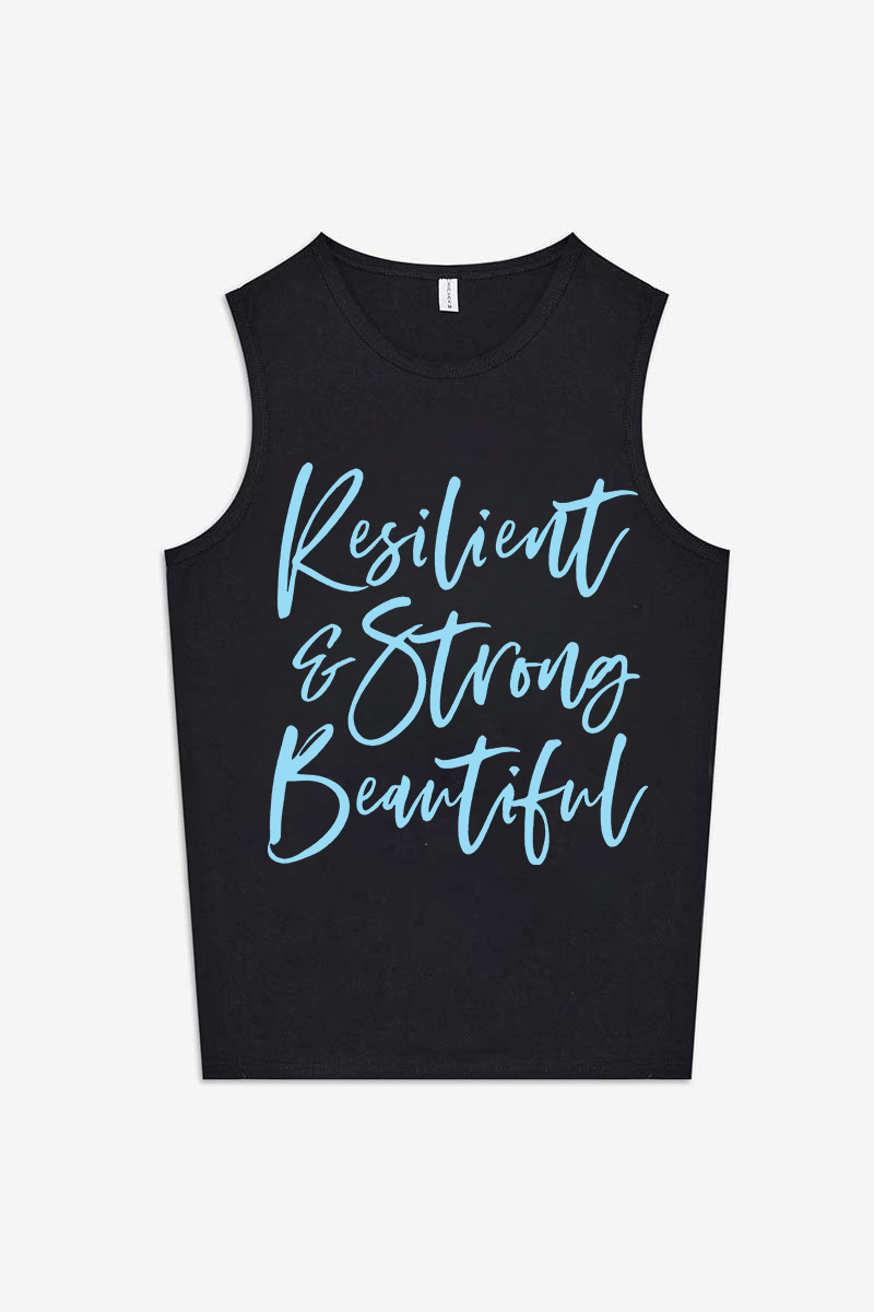 Resilient Strong & Beautiful Printed Women's Vest-traneing
