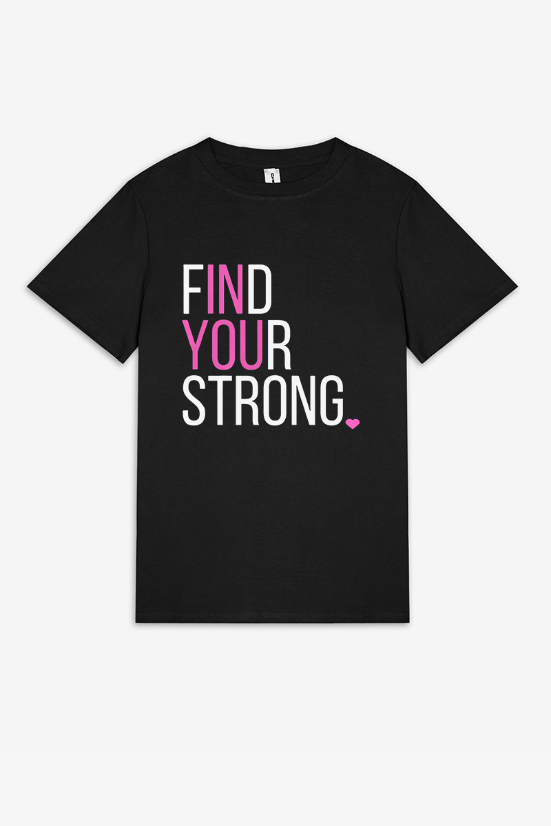Find Your Strong Printed Women's T-shirt-traneing