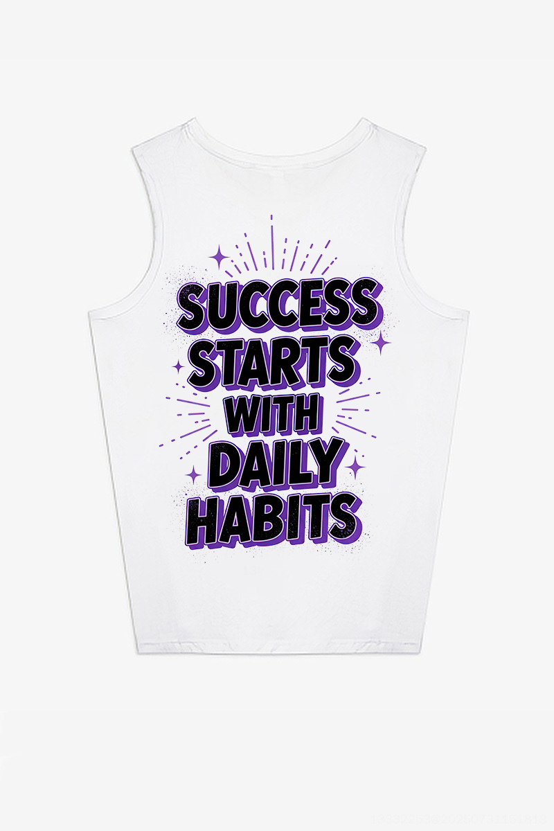 Success Starts With Daily Habits Printed Women's Vest-traneing