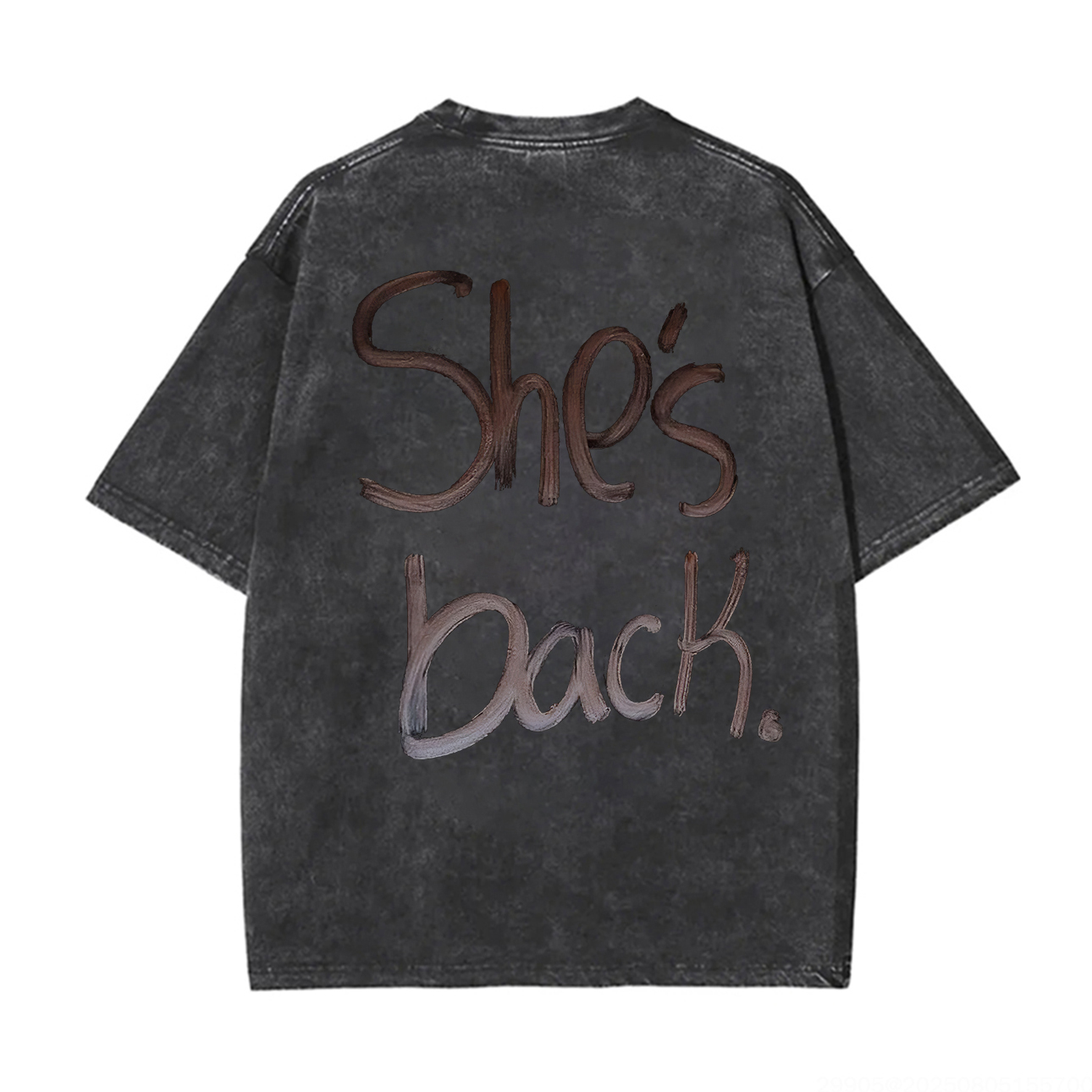 She's Back Printed Unisex Washed T-Shirt-traneing