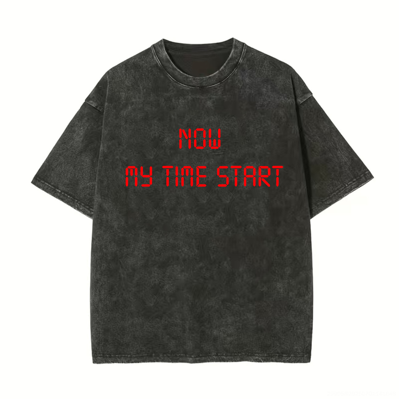 Now My Time Start Printed Unisex Washed T-Shirt-traneing