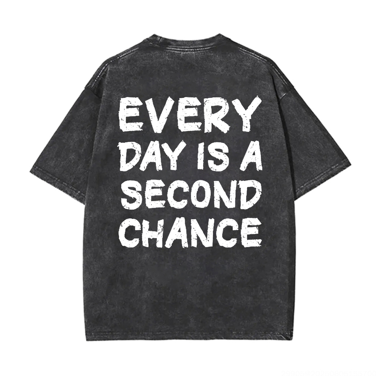 Every Day Is A Second Chance Printed Unisex Washed T-Shirt-traneing