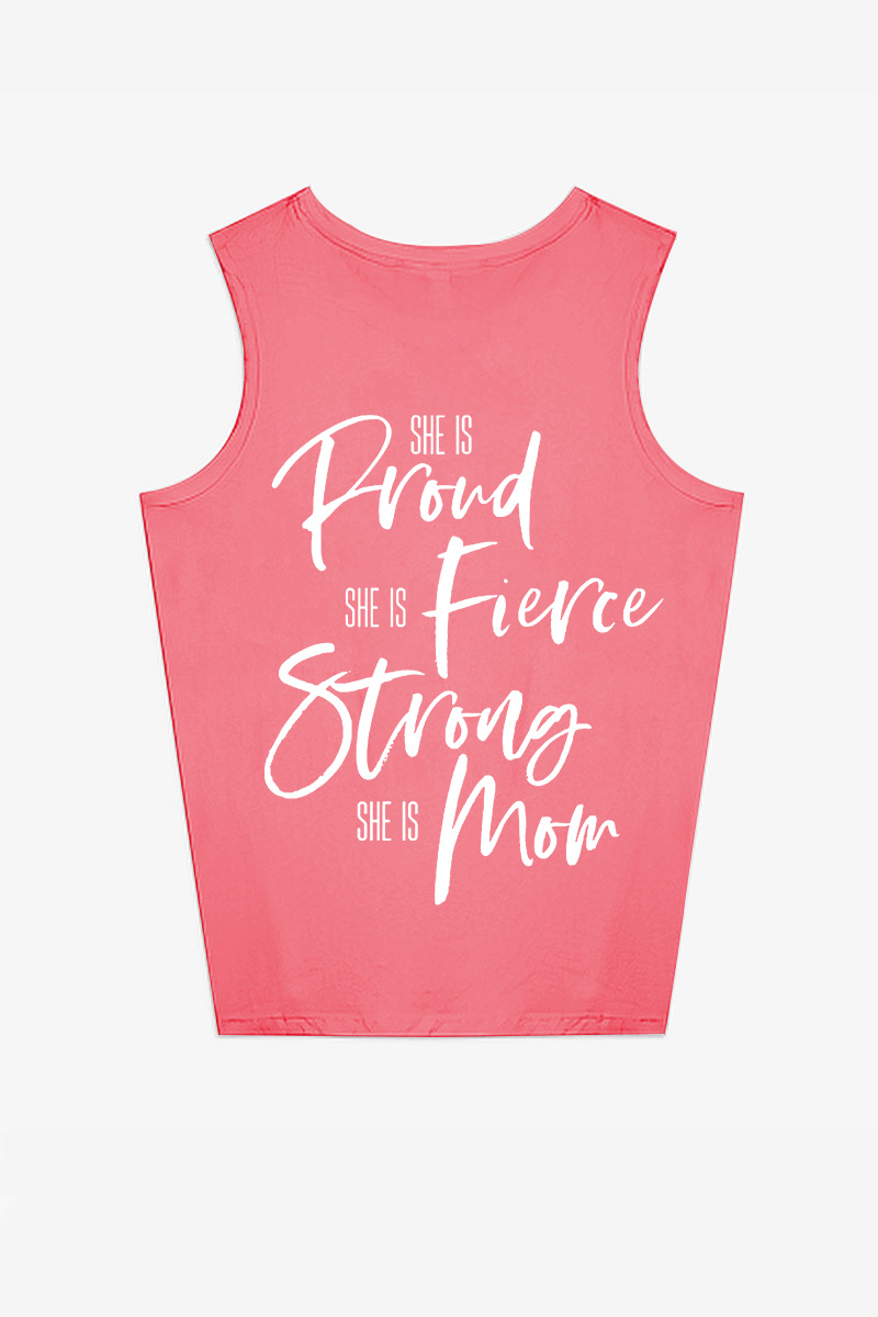 She Is Proud She Is Fierce Printed Women's Vest-traneing