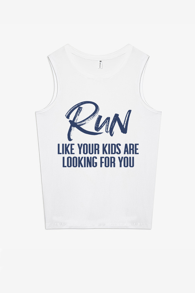 Run Like Your Kids Are Looking For You Printed Women's Vest-traneing