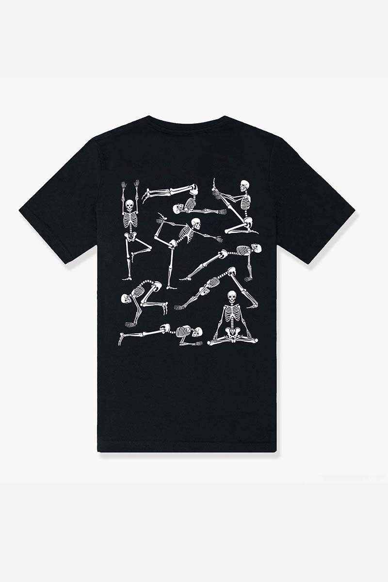 Set Of Skeleton Poses Printed Women's T-shirt-traneing