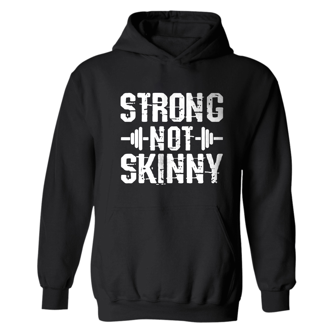 Strong Not Skinny Printed Women's Hoodie-traneing