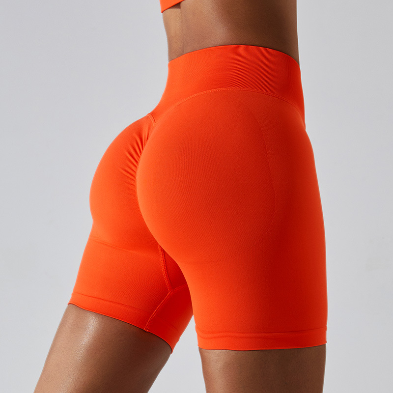 Seamless High-stretch Yoga Shorts-traneing