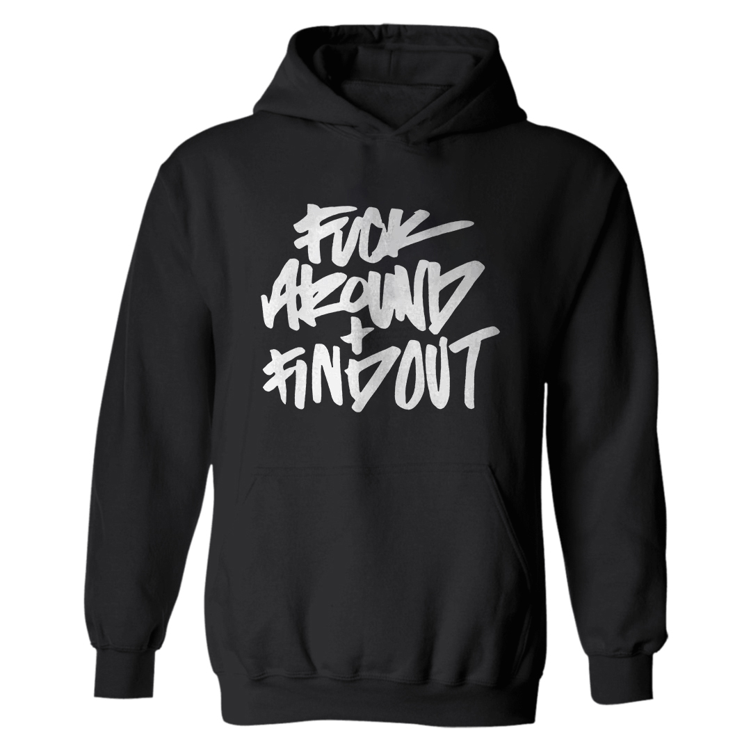 Around And Find Out Letters Printed Women's Hoodie-traneing