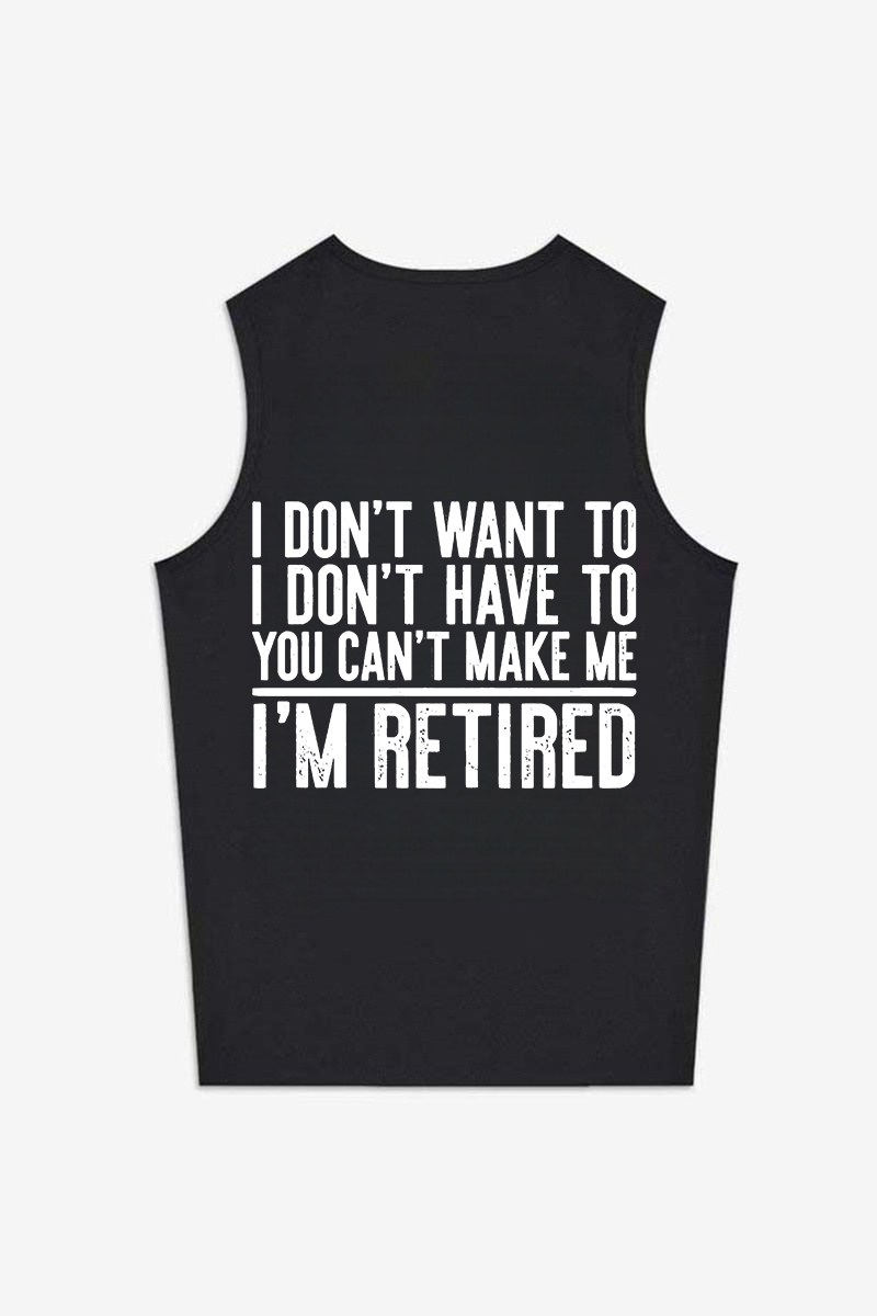 I Don't Want To Printed Women's Vest-traneing