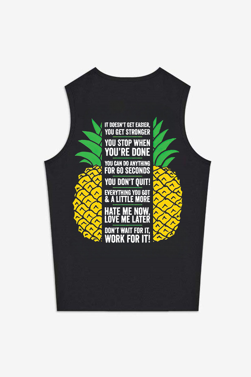 Motivation Pineapple Printed Women's Vest-traneing